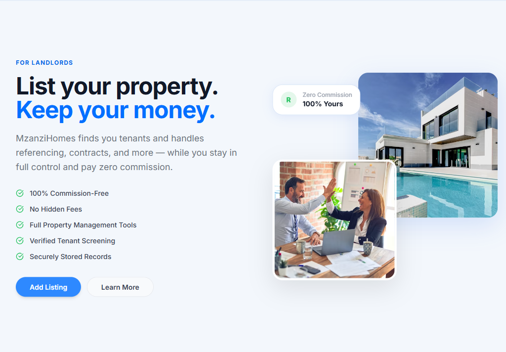 MzanziHomes — The challenge